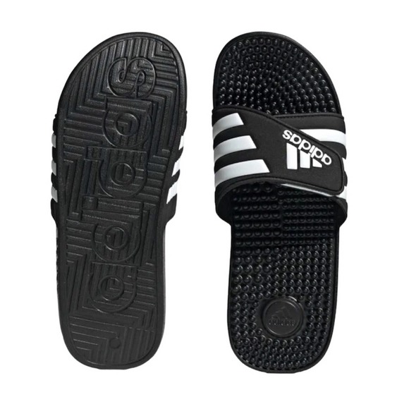 adidas | Shoes | Adidas Adissage Slide On Sandals Black White Womens 7 ...